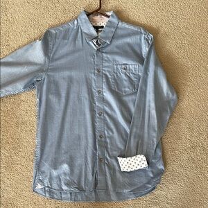 Men's Blue Button-Up Shirt